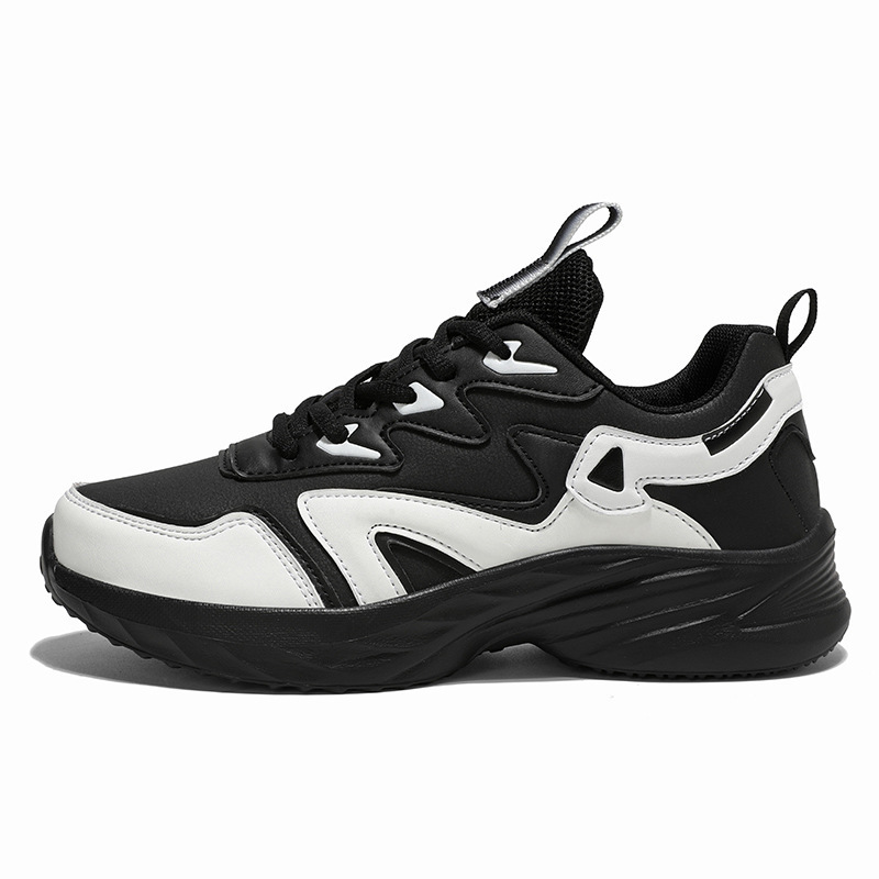 Venta al por mayor zapatos de mujer otoño zapatilla de deporte de las mujeres de cuero impermeable primavera y otoño zapatos de correr ligero de fondo suave estudiante zapatos de papá