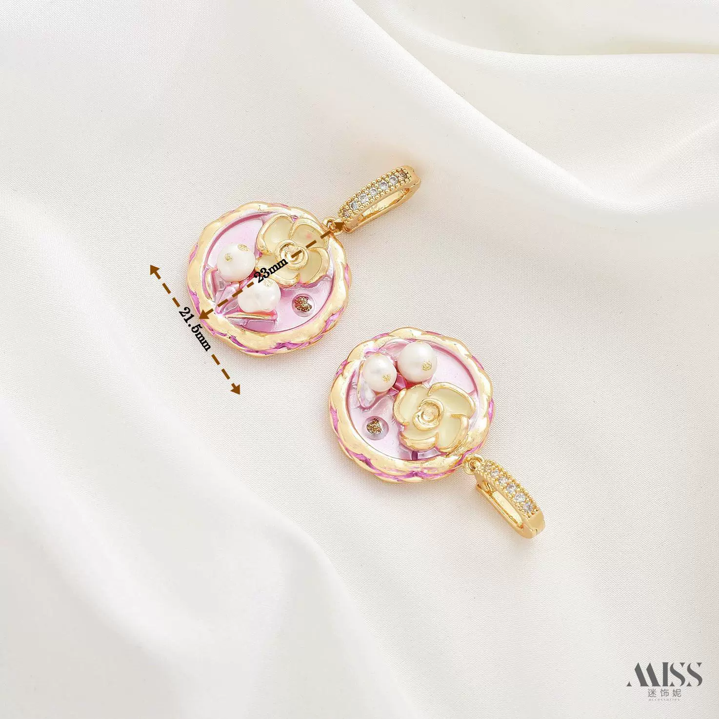 Мод pendant из органического жемчуга, свитер, аксессуар, ручная роспись, цветочная, китайский стиль, стиль высокого качества