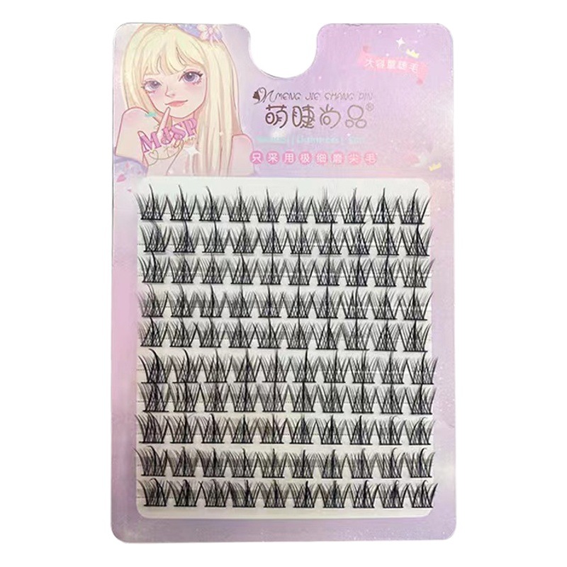 Pestañas lindas moda perezoso trilogía pestañas mezcladas de sangre pestañas postizas naturales de dibujos animados pestañas postizas luz natural