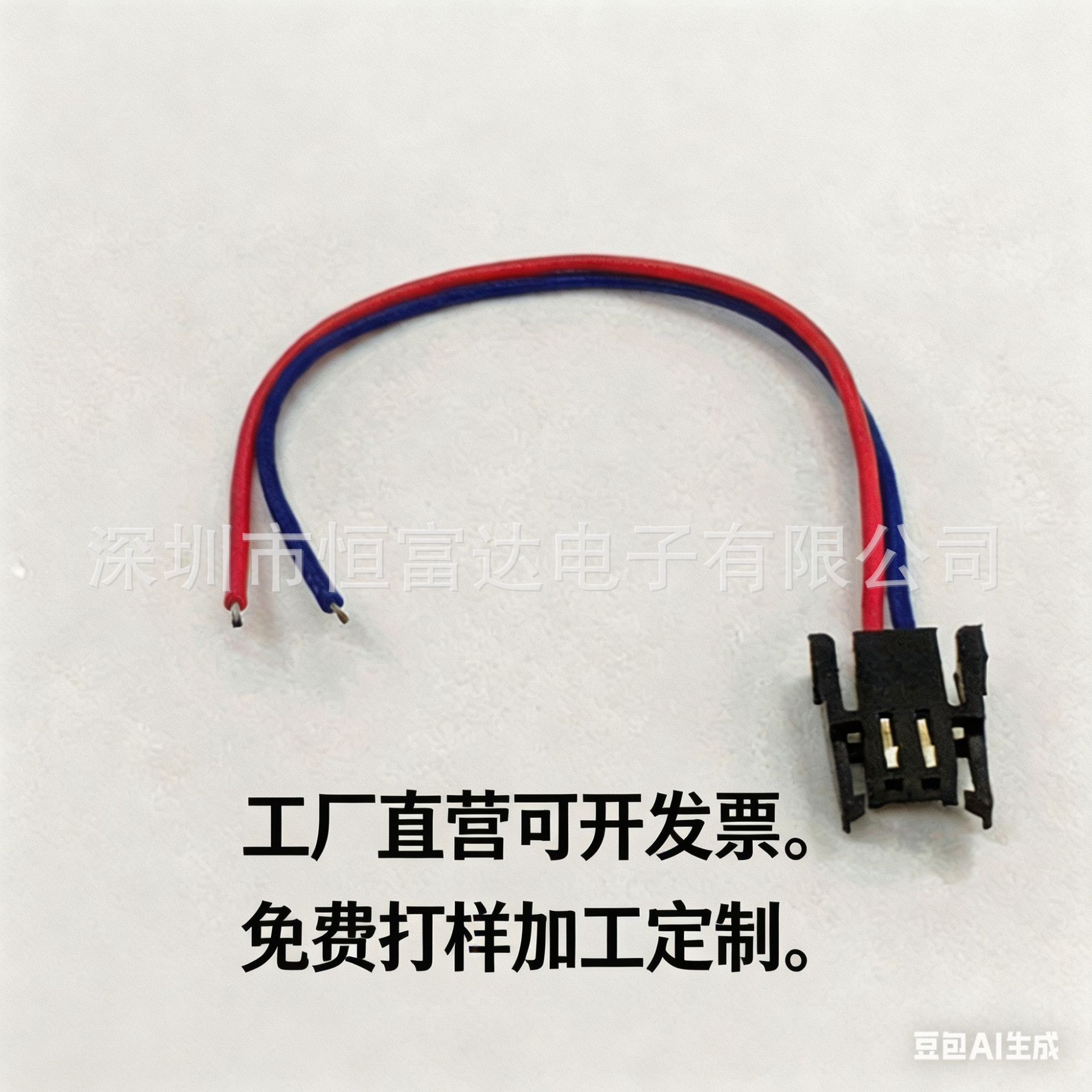 生产JAE2P黑色双钩端子连接线PLC工控锂电池插头线HRS 2.54电池线