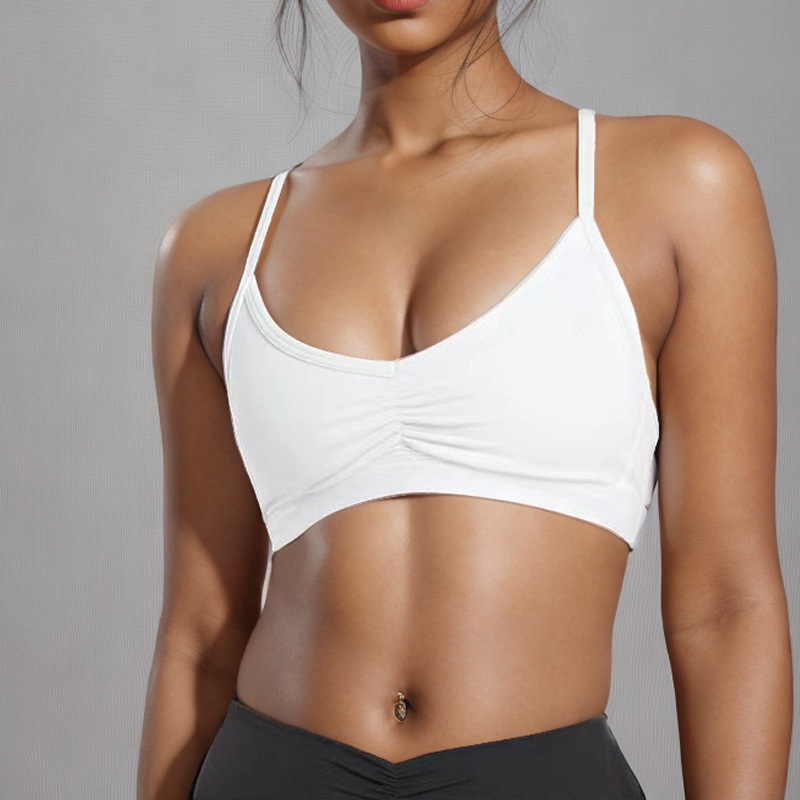 Comercio exterior chaleco de yoga transfronterizo mujer con cojín de pecho envuelto pecho antichoque belleza espalda entrenamiento deportivo de fitness bra de cabello