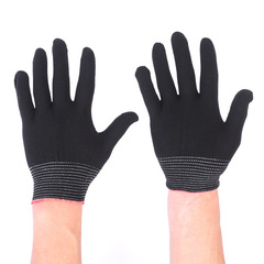 13-needle white thin nylon gloves wholesale for dust-free work, gardening, tea picking, etiquette polyester protective gloves, wear-resistant