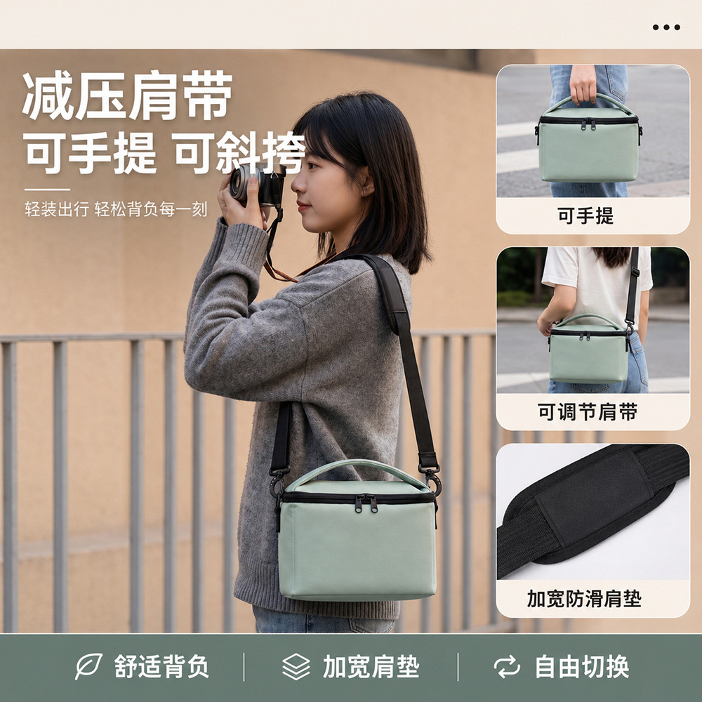 Mirrorless camera shockproof and drop-resistant, thickened inner lining, lens storage, drone bag, digital camera backpack, with built-in compartments, for outdoor use