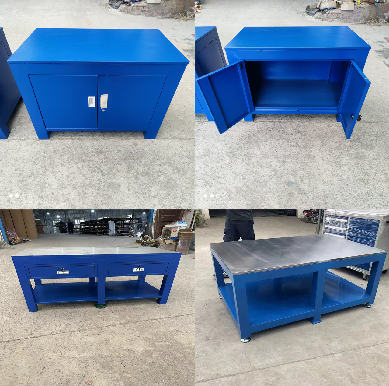 重型飞模台18mm模具维修钳工台加厚抛光工作台水磨钢板台虎钳工桌