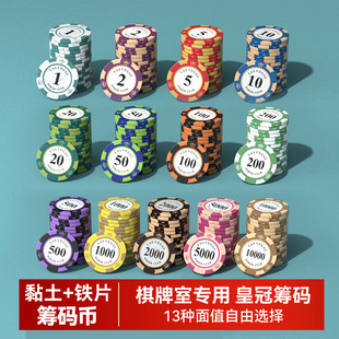 Chips and Coins for Card Rooms, Poker Chips, Crown Poker Chips, Clay Chips, Mahjong Chips