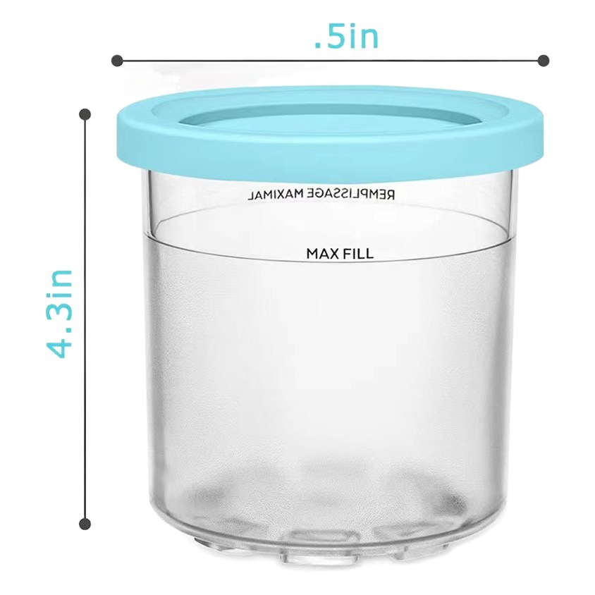 Tarro para helado compatible con Ninja XSKPLID2CD Pints, series NC299AM C300s.