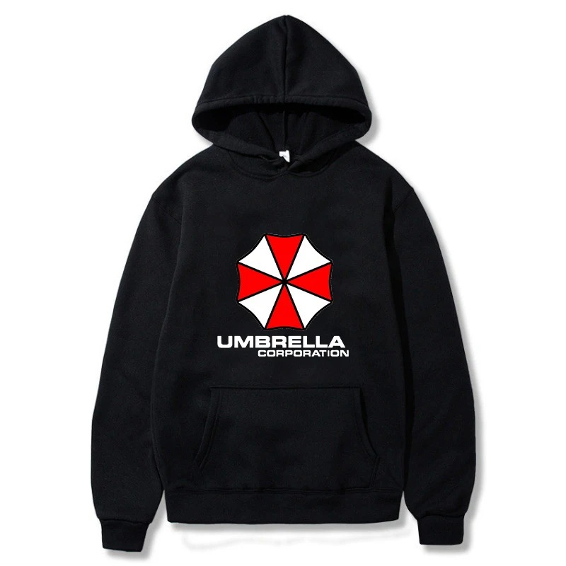 Red And White Protective Umbrella Hoody Men's Personality Lo