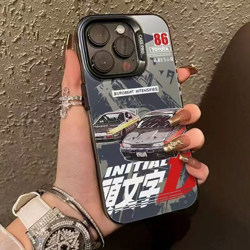 Racing Car Suitable for Apple 16/15/14 Promax Mobile Phone Case 13/12/11 Color Silver X/Xr Popular Model 8/7 Simple