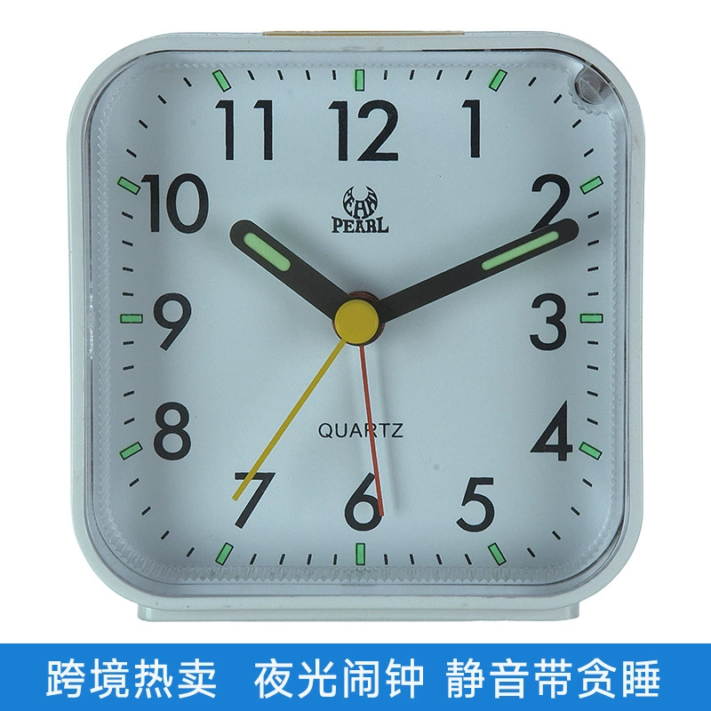 Креативный квадратный маленький будильник, модный бесшумный будильник, часы прикроватной тумбочки, жемчужная звезда оптом