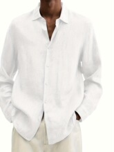 V 35643 Men's Loose Button Shirt ����Ŧ�۳��� �羳ŷ��