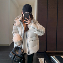 柜上1w+！品质三星90白鸭绒厚短款连帽羽绒服女25秋冬新款