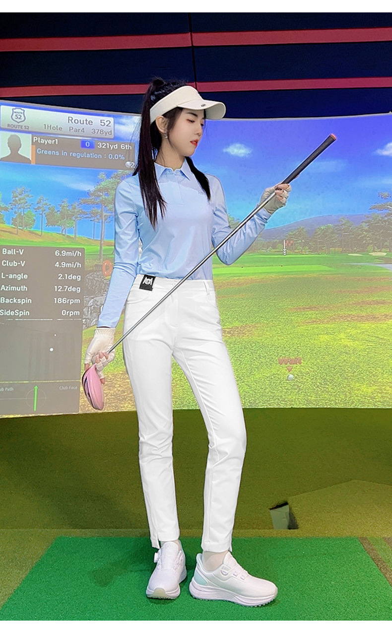 Áo thun dài tay golf nữ đàn hồi cao thoải mái — YF739 [vừa vặn liền mạch/thoải mái đàn hồi cao] áo màu đen, YF739 [vừa vặn liền mạch/thoải mái đàn hồi cao] áo màu trắng, YF739 [vừa vặn liền mạch/thoải mái đàn hồi cao] áo màu xanh nhạt chi tiết 23