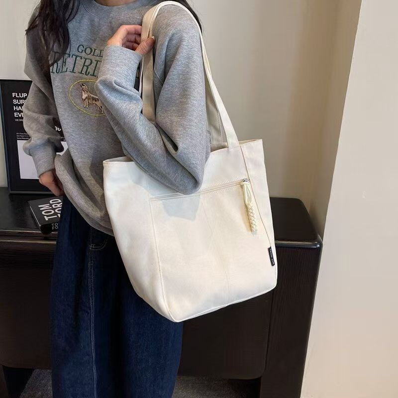 Japanese-style New Waterproof Nylon Casual Cross-border Spring Summer Single Shoulder Canvas Bag Women's Designer Large Capacity Commute Tote Bag