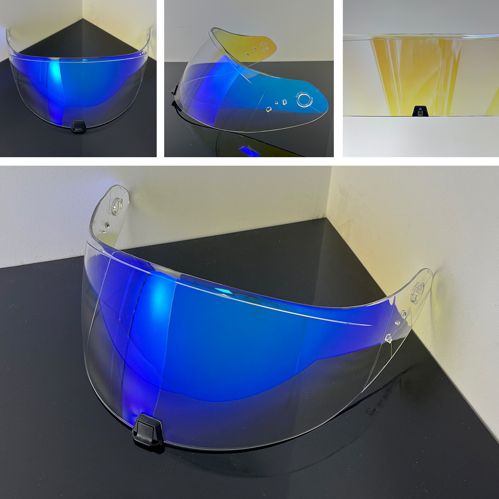 R420 Scorpion Helmet Lens R420 Full-Face Helmet Lens Electroplated Sun Protection Day and Night Universal Helmet Accessories Lock Buckle