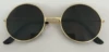Adult round gold frame gray lens