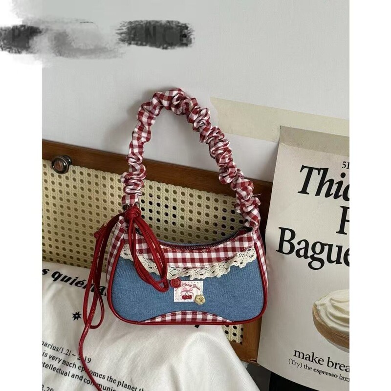 Crossbody Bag Women's 2025 New Plaid Bag Shoulder Bag Popular Commuter Small Square Bag