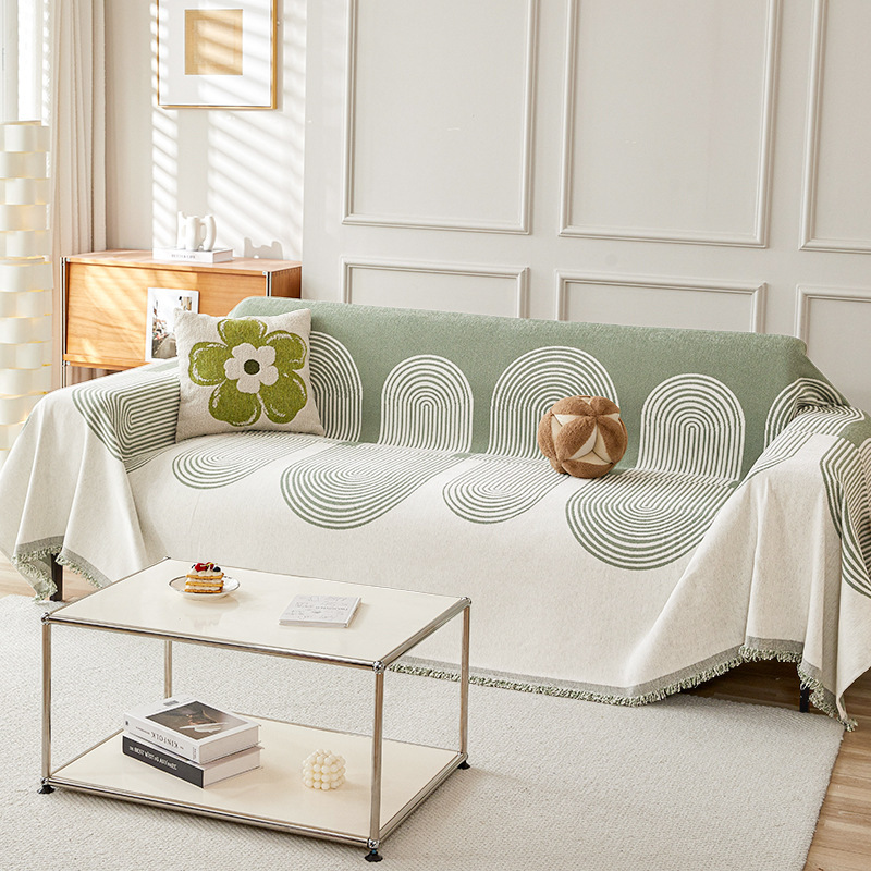 INS Sofa Chenille Wrap Anti-Slip Anti-Cat Scratch Universal Slipcover Full One-Piece Cover Towel High-End Feel_voghion.com