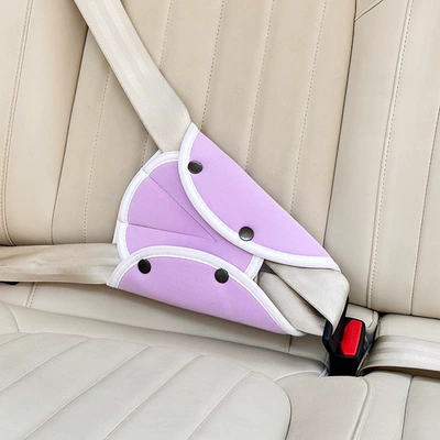 interior accessories, Seat belt shoulder pad - purple-ice-silk-triangular-shoulder-pad