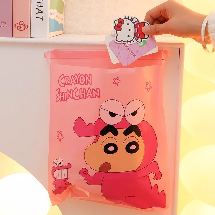 Lápiz pequeño nuevo autorizado escritorio portátil cartón de dibujos animados bolsa de basura multifuncional tipo adhesivo bolsa de basura
