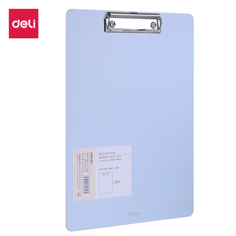 Deli 72492 Lexu A4 Foam Pp Clipboard Writing Folder Simple Padboard File Draft Paper Clipboard