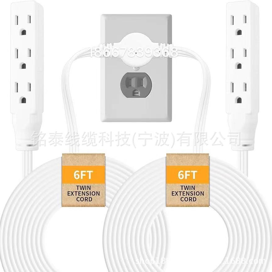 Resistente al tacto estándar de EE.UU. 5 - 15P enchufe delgado placa de conexión conector enchufe de cable de arrastre cable de extensión doméstica de estilo estadounidense