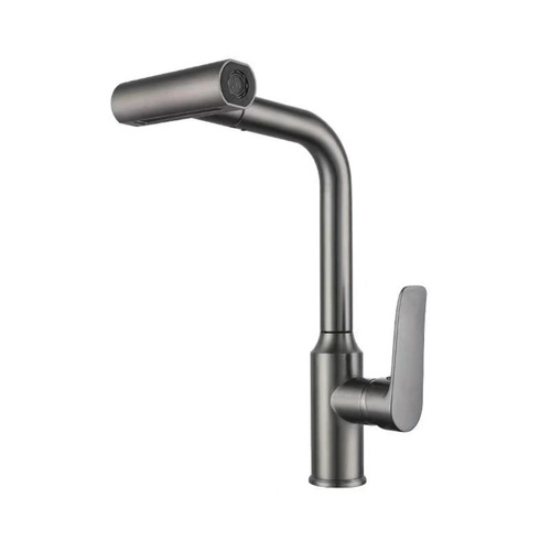 Gun gray rain shower hot and cold faucet kitchen sink basin sink household rotating universal faucet
