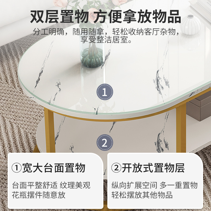 Mesa de café sala de estar casa sofá mesa de lado Luz de lujo simple mesa de té moderna pequeña mesa de café apartamento vidrio redondo pequeño