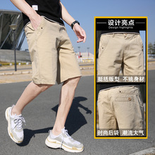 男士夏季简约款纯色百搭弹力日系休闲户外工装短裤68460舒适百搭