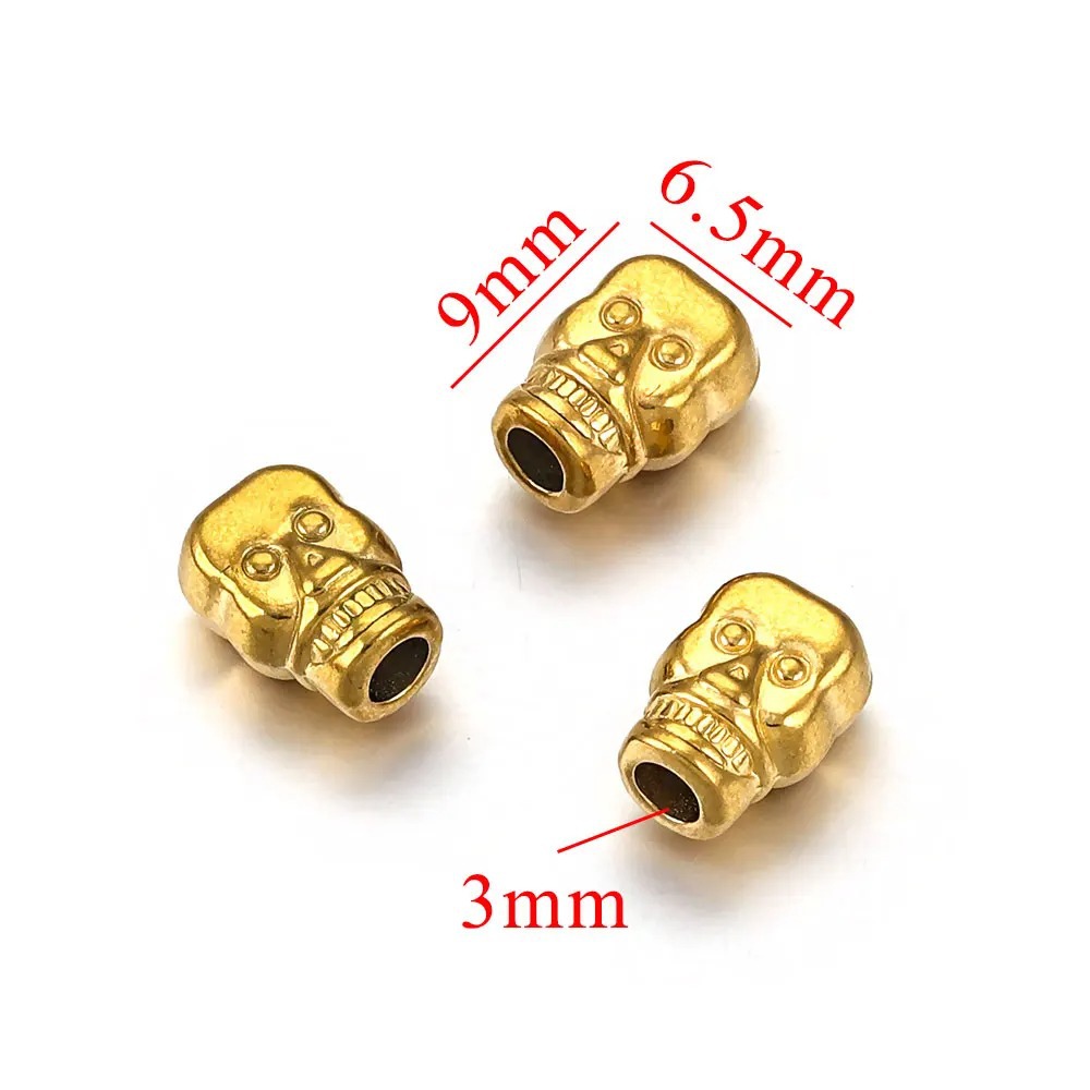 Acero de titanio fundido amor amor intercalador accesorios de joyería pulsera cuentas arco cuentas de cráneo accesorios de joyería DIY