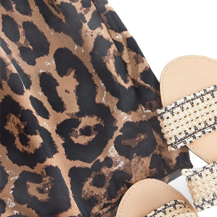 [Si Shen] Летний новый набор шорт с леопардовым принтом