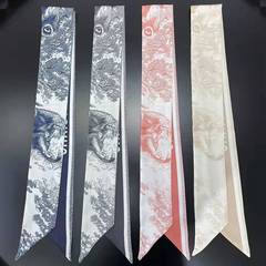 Spring New Gauze Silk Small Scarf Korean Style Diagonal Collar Scarf Women Hair Ties Gift Small Ribbon Manufacturer Wholesale