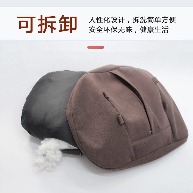 Adecuado para Mercedes-Benz Clase S Maybach cuello almohada coche de perforación reposacabezas transpirable gamuza BMW deerskin terciopelo cuello almohada