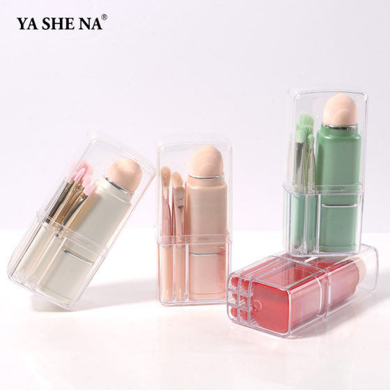 Yasna New Portable Mini 8-in -1 Stretch Makeup Brush Powder Blush Eye Details Beauty Makeup Tool