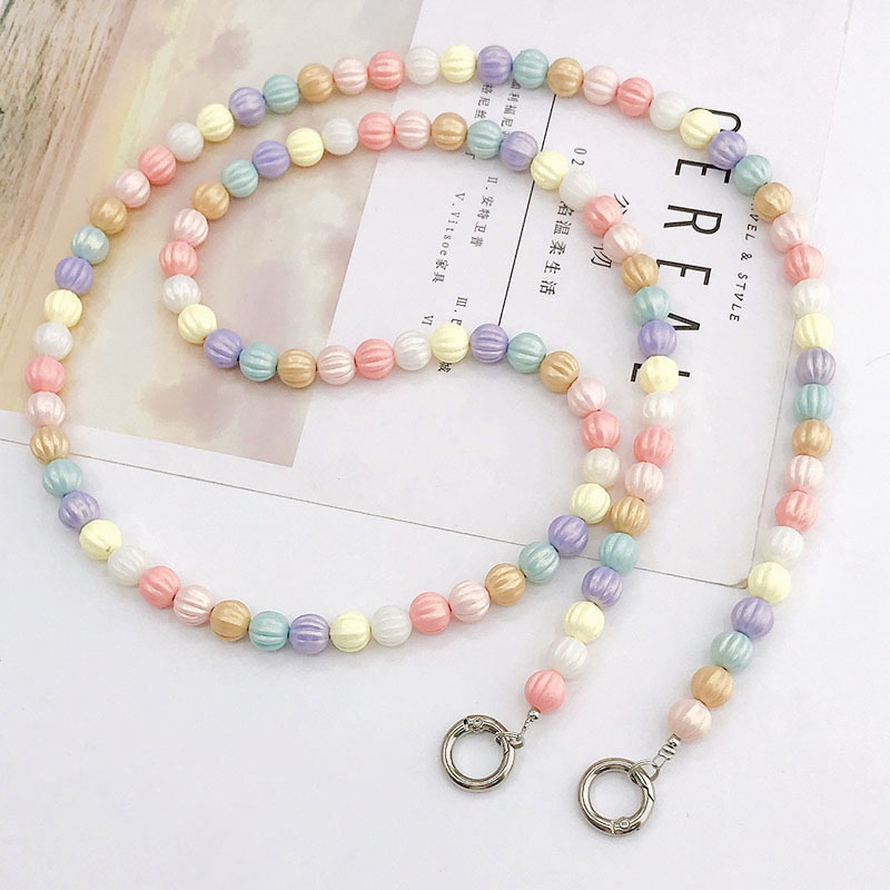 [Pumpkin beads crossbody chain] bag chain bag replacement belt Polaroid shoulder strap loudspeaker strap bee chain