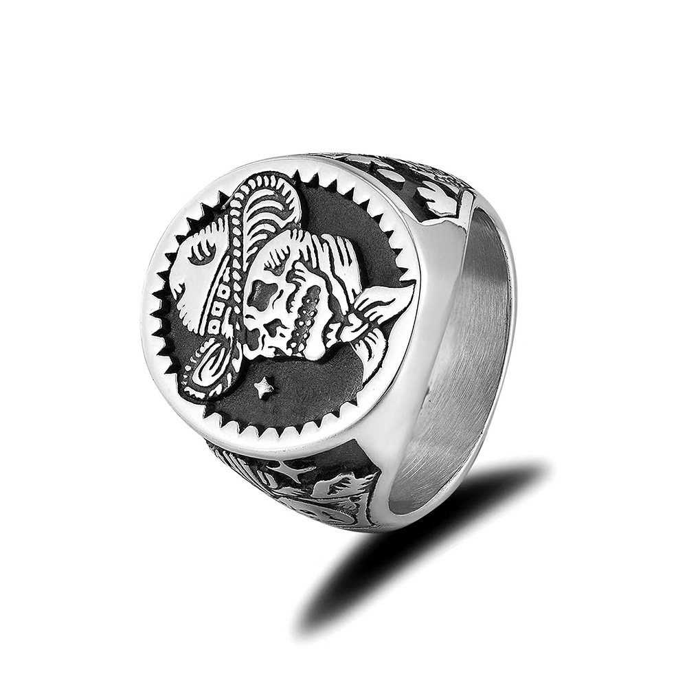 Denim exclusive creative ring stainless steel