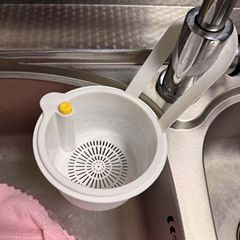 厨房水槽沥水挂篮一键开合水龙头小沥水篮洗菜盆收纳篮置物架