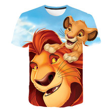 2022歐美跨境男裝新款獅子王3D數碼印花T恤