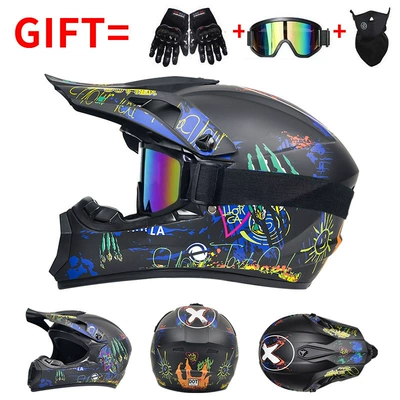 Motorcycle Safety Supplies – Go-Kart Downhill Bicycle Helmets - black-ghost-claw-exclusive-export-edition-includes-a-free-3-piece-gift-set-s-55-56-head-circumference