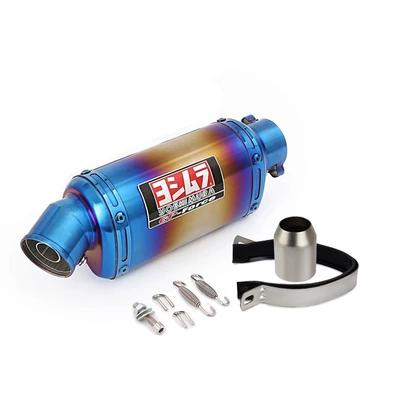 exhaust pipe tail | Motorcycle exhaust pipe - 310mm-half-blue