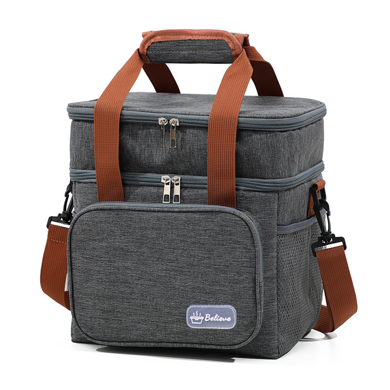 Etiquetado de comercio transfronterizo bolsa de hielo bolsa de picnic bolsa de almuerzo portátil bolsa de almuerzo de gran capacidad bolsa de arroz de aislamiento de tela Oxford