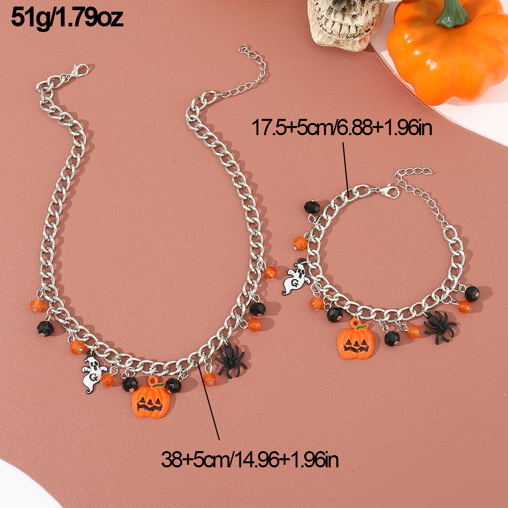 Halloween berlockhalsband och armband set för kvinnor_voghion.com