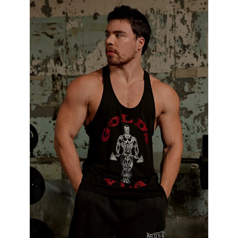 Youngla American Trendy Brand Summer New Men's Vest Jogger Sports Fitness Cotton Slim Vest