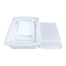 加厚白色塑料盘尼龙塑料盒食品盒塑料冰盘冰盒白色周转箱无盖盒子