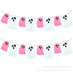 ハロウィーンフェルト幽霊拉旗ストラップパーティー装飾鬼節場配置背景拉旗道具装飾