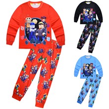 新款长袖男童套装ROBLOX印花中大童家居服套装长袖两件套81108