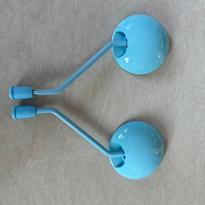 High-Definition Modified Colorful Jelly Electric Motorcycle rearview mirror - 8mm-universal-screw-color-jelly-electric-vehicle-round-mirror-blue