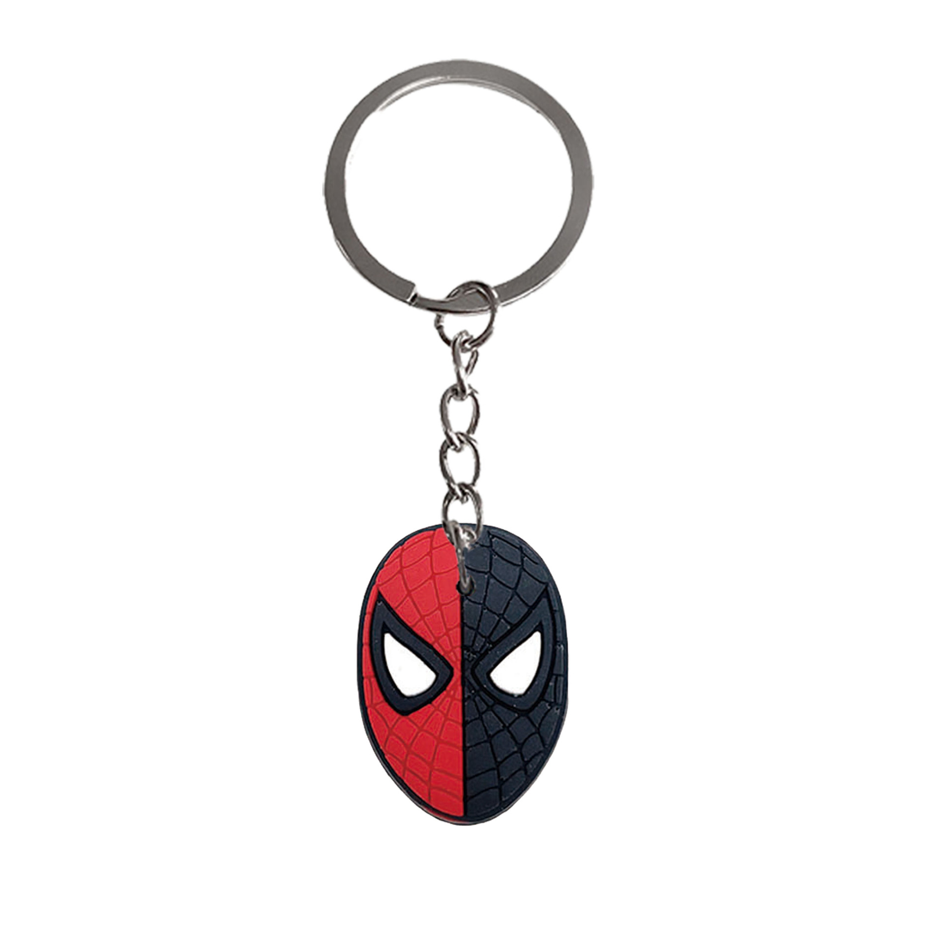 Spider-Man llavero adornos PVC de goma suave llavero accesorios DIY llavero pequeño regalo llavero colgante