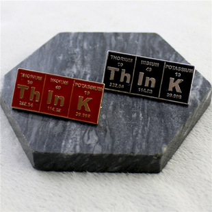 Periodic Table Enamel Brooch Think Thinking Science Student Metal School Bag Decorative Badge Science Student Wear