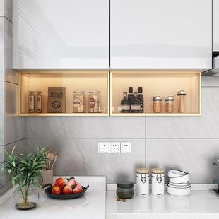 Kitchen Glass Hanging Cabinet Cabinet Storage Cabinet Wall Hanging Rack Thin Small Wall Hanging Seasoning Rack Oil and Salt Seasoning Storage Box
