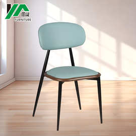 家用软包餐椅酒店奶茶店民宿咖啡厅简约靠背椅家用小户型办公椅